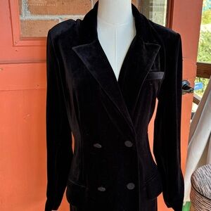 black velvet Express knee length Coat M